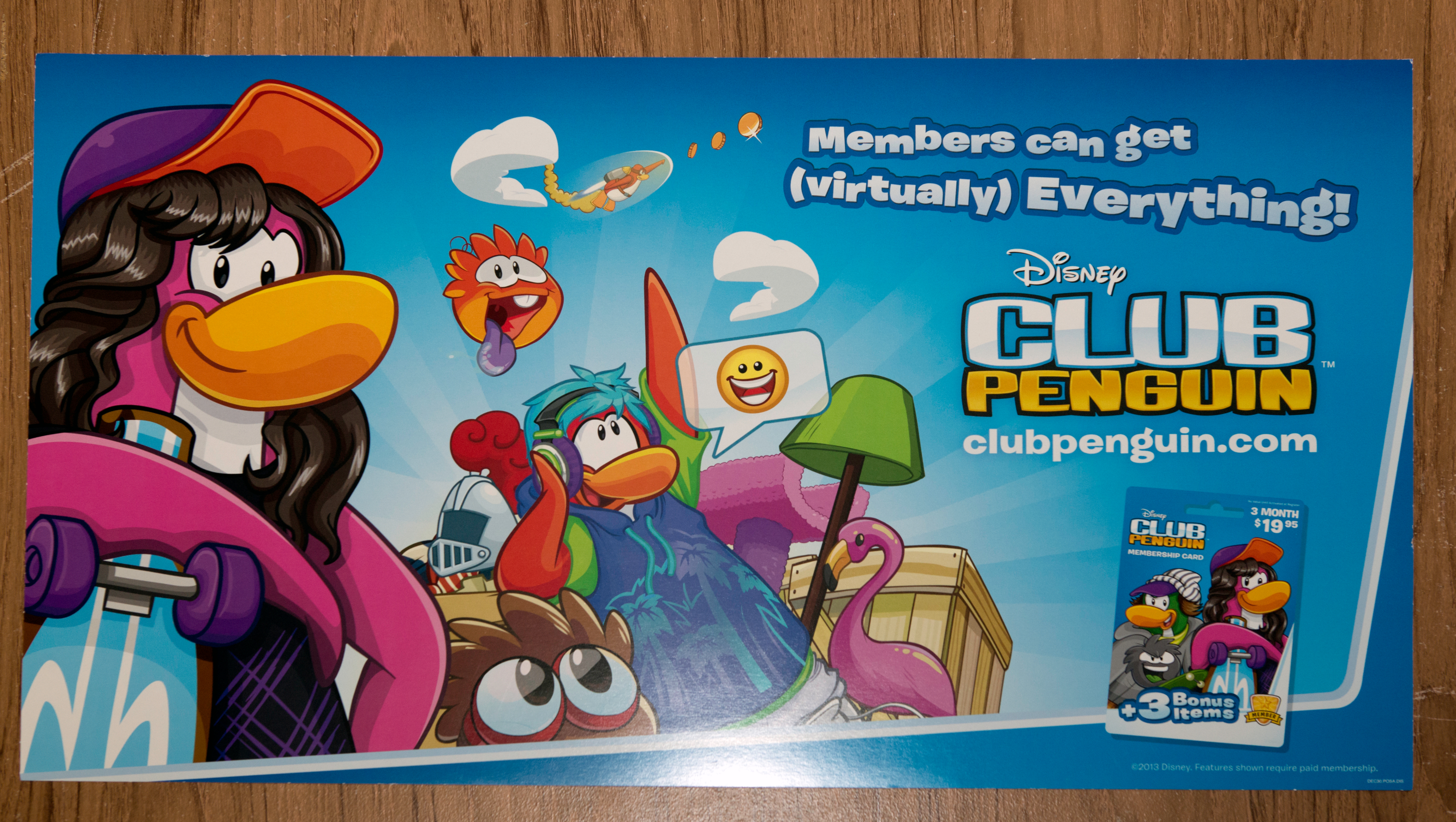 Club penguin membership card
